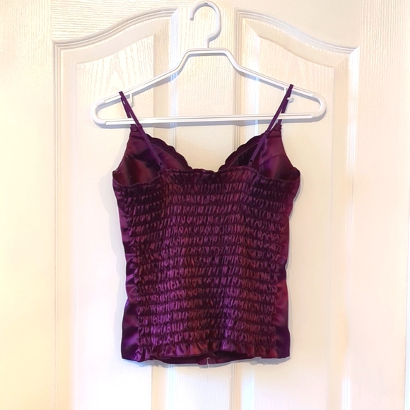 Burgungundy Satin Bustier - Picture 2 of 6